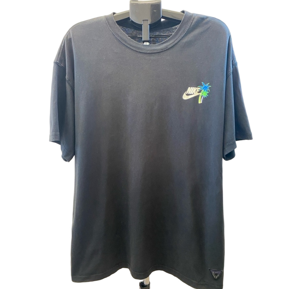 Nike Black Short-Sleeve Tee with Palm Logo, Size XL